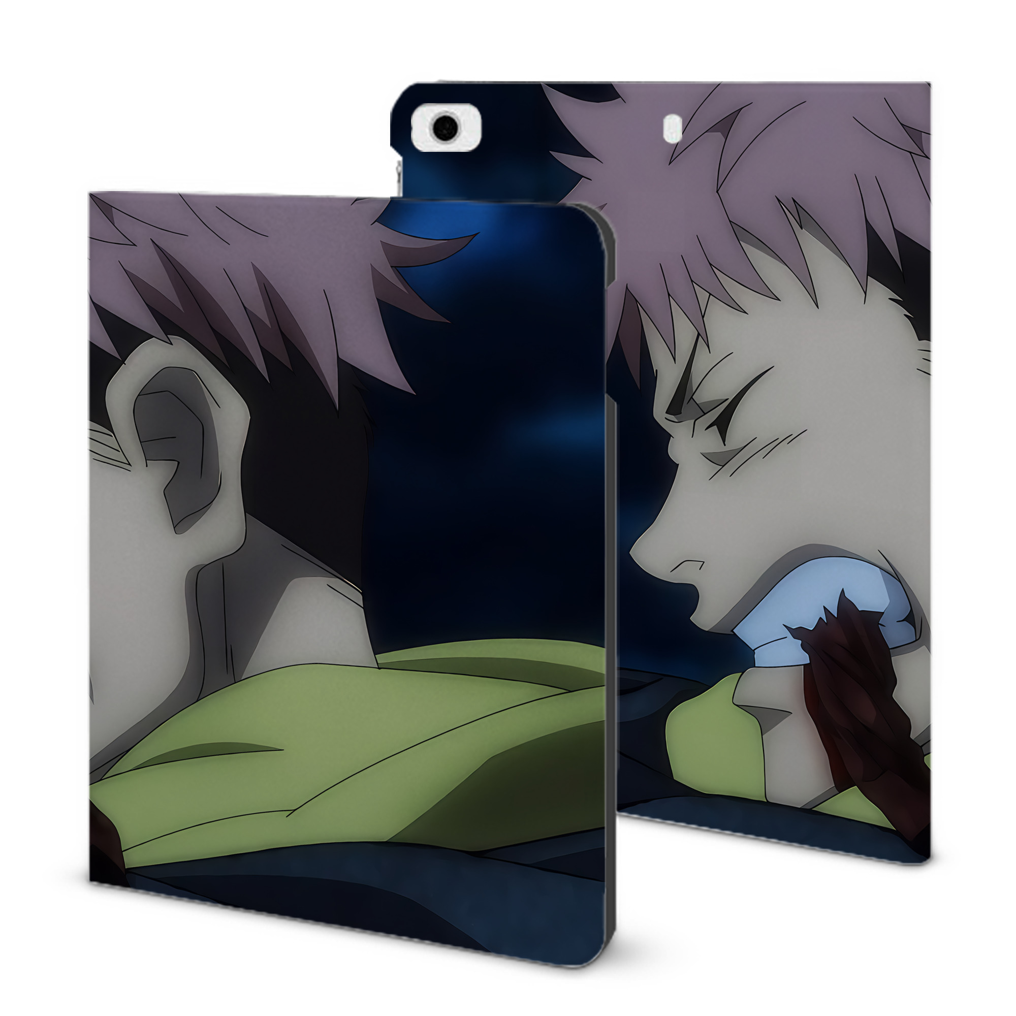 （画像用） 呪術廻戦 Jujutsu Kaisen IPad ケース ブック型 PUレザー TPU 耐衝撃 軽量 薄型 ペン収納なし 全面保護 IPad 各モデル対応